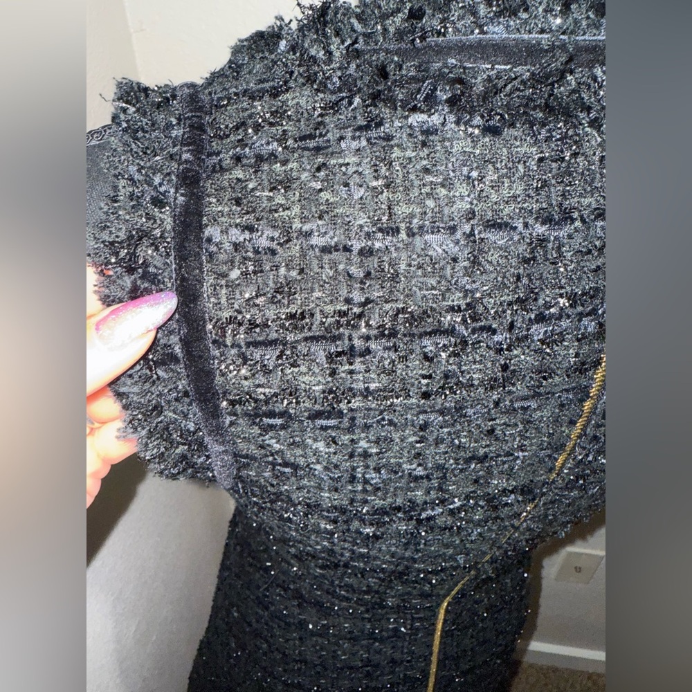 Kate Spade Sparkle Tweed Old Money Preppy Shift Dress- Size 0 - Picture 10 of 13